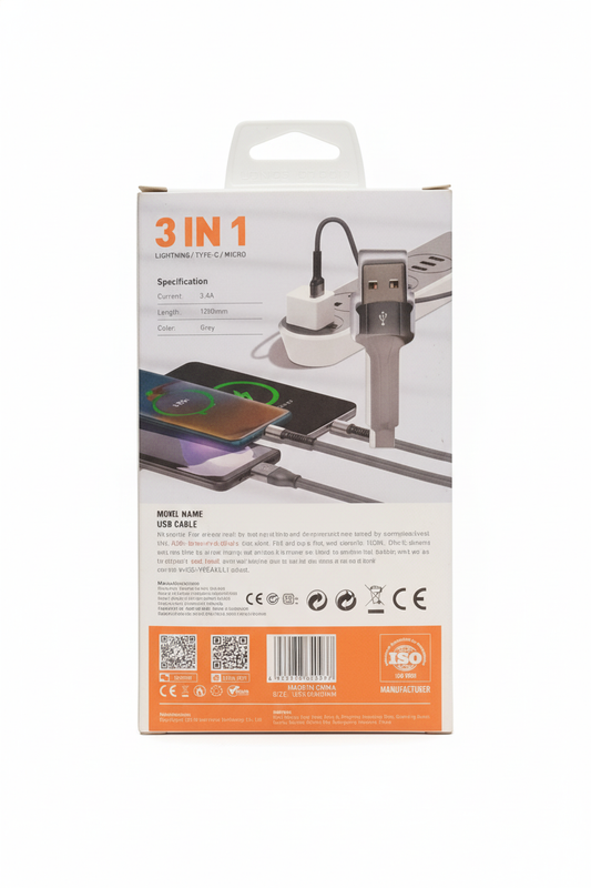 LDNIO LC93 3-in-1 Charging Cable