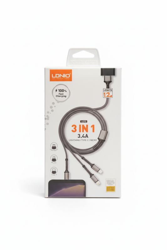 LDNIO LC93 3-in-1 Charging Cable